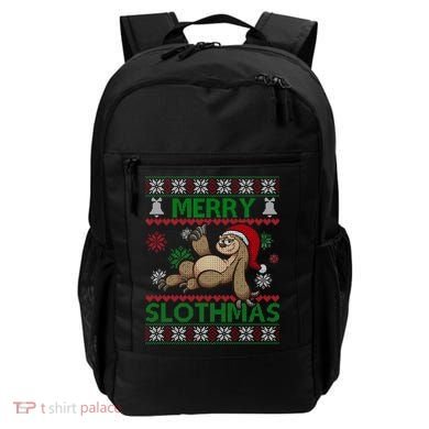 Merry Slothmas Ugly Christmas Backpack