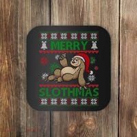Merry Slothmas Ugly Christmas Coaster thumb 0