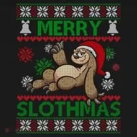 Merry Slothmas Ugly Christmas Women's Hoodie thumb 2