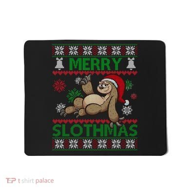 Merry Slothmas Ugly Christmas Mousepad