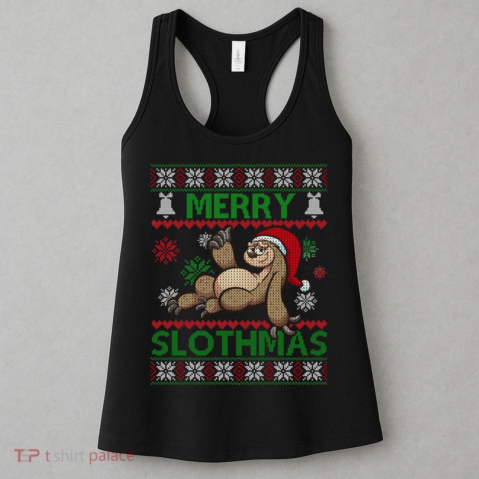 Merry Slothmas Ugly Christmas Women's Tank Top