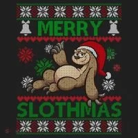 Merry Slothmas Ugly Christmas Golf Towel thumb 3