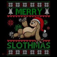 Merry Slothmas Ugly Christmas Kids Sweatshirt thumb 2