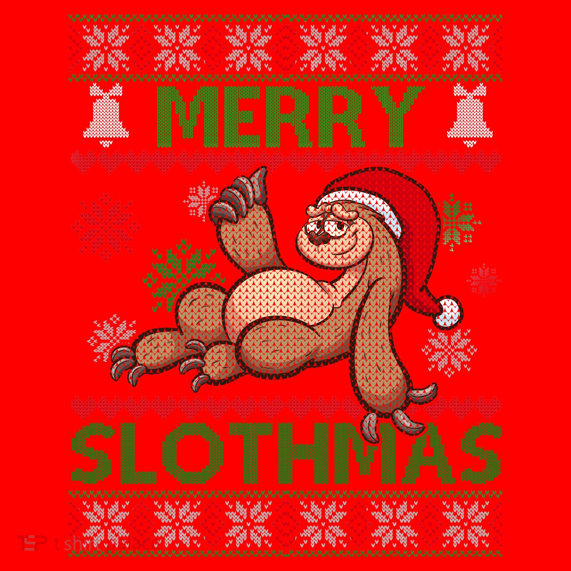 Merry Slothmas Ugly Christmas Santa Hat