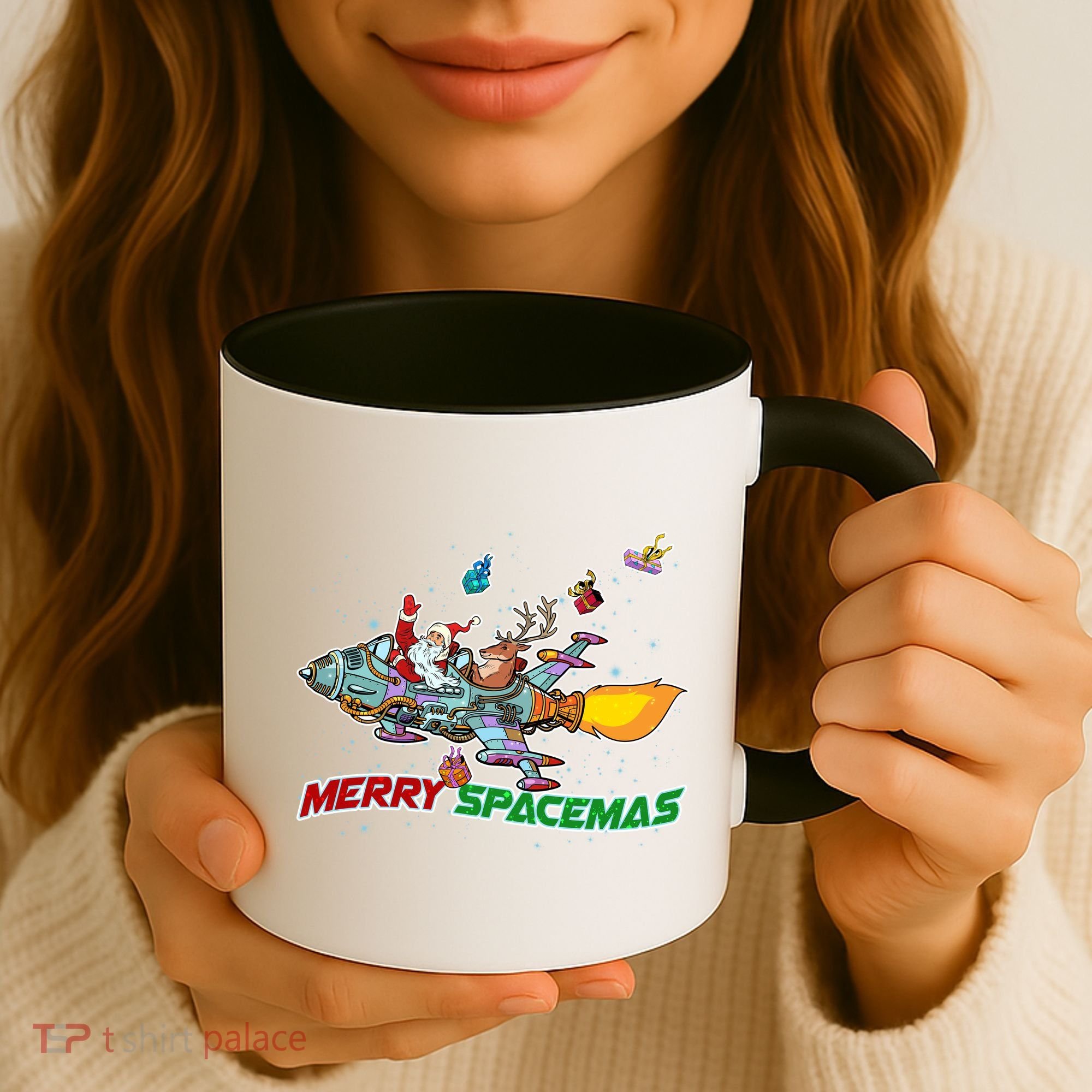 Merry Spacemas Santa Coffee Mug
