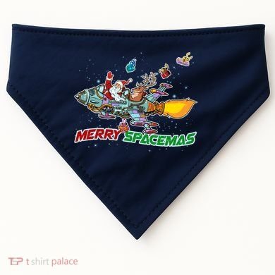 Merry Spacemas Santa USA-Made Doggie Bandana