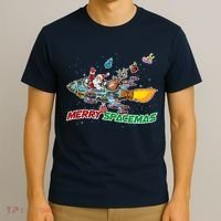 Merry Spacemas Santa T-Shirt thumb 3