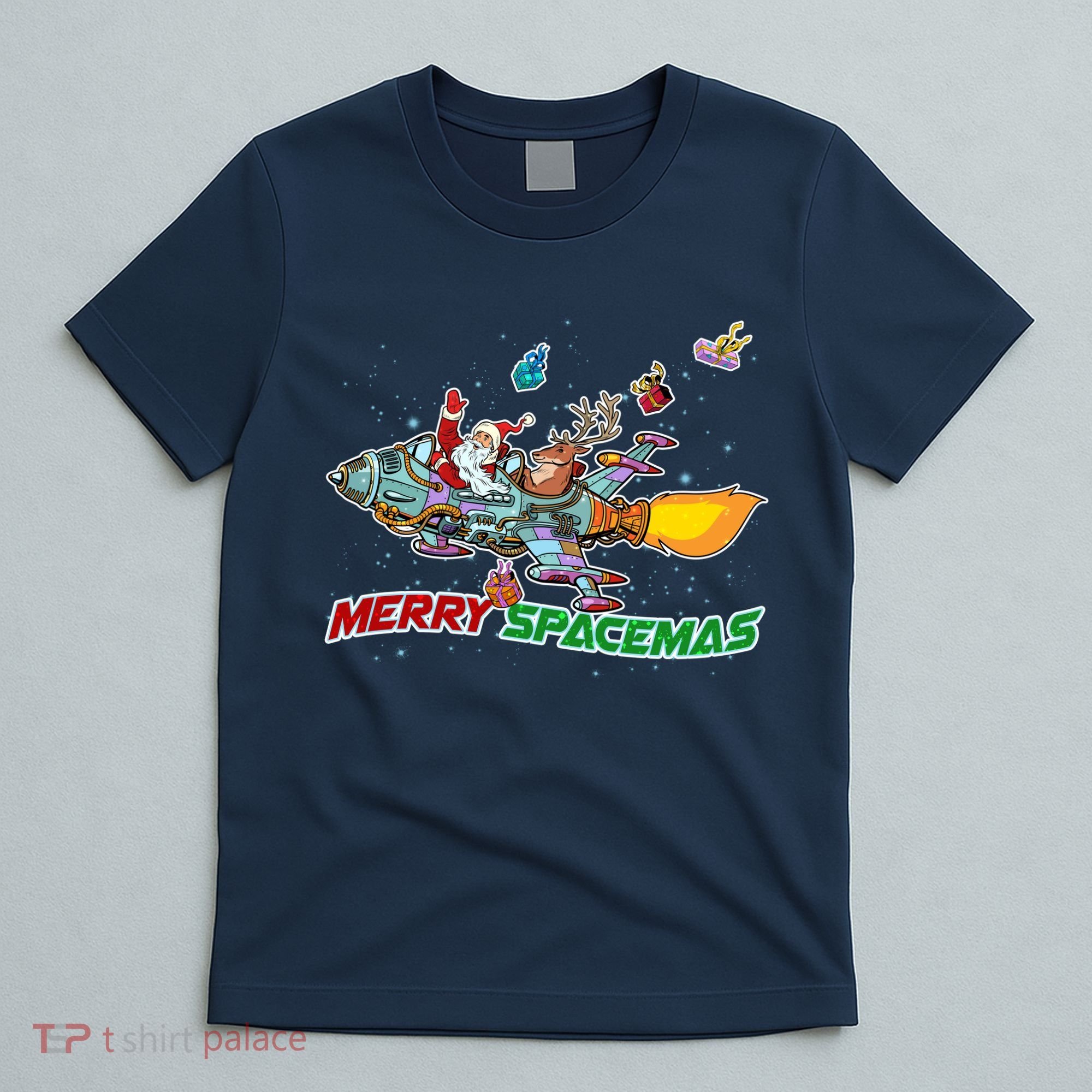 Merry Spacemas Santa T-Shirt