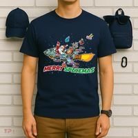 Merry Spacemas Santa T-Shirt thumb 6