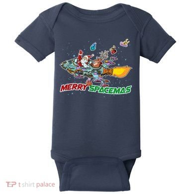 Merry Spacemas Santa Baby Bodysuit