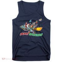 Merry Spacemas Santa Tank Top thumb 0