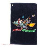 Merry Spacemas Santa Golf Towel thumb 0