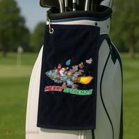 Merry Spacemas Santa Golf Towel thumb 2