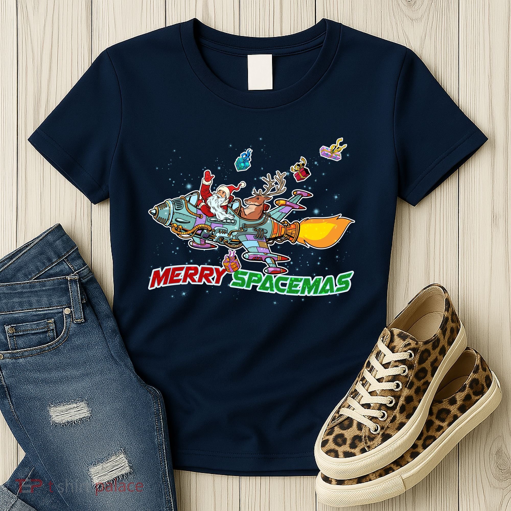 Merry Spacemas Santa Women's T-Shirt