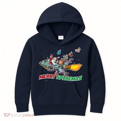 Merry Spacemas Santa Kids Hoodie