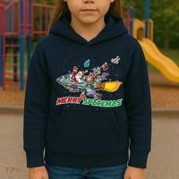 Merry Spacemas Santa Kids Hoodie thumb 3
