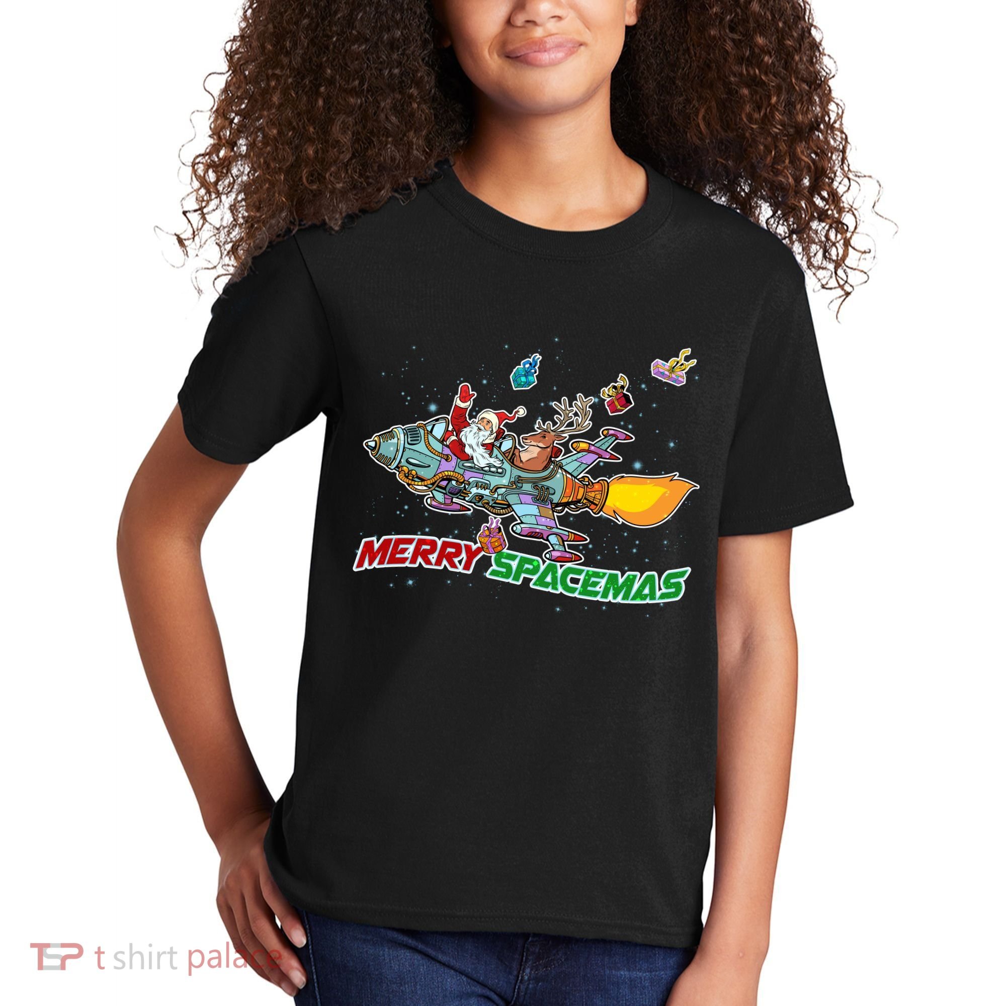 Merry Spacemas Santa Kids T-Shirt