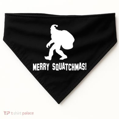 Merry Squatchmas Christmas USA-Made Doggie Bandana