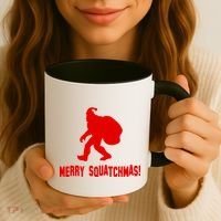 Merry Squatchmas Christmas Coffee Mug thumb 3