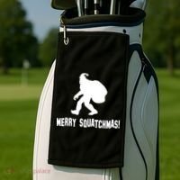 Merry Squatchmas Christmas Golf Towel thumb 2