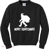 Merry Squatchmas Christmas Kids Sweatshirt thumb 0