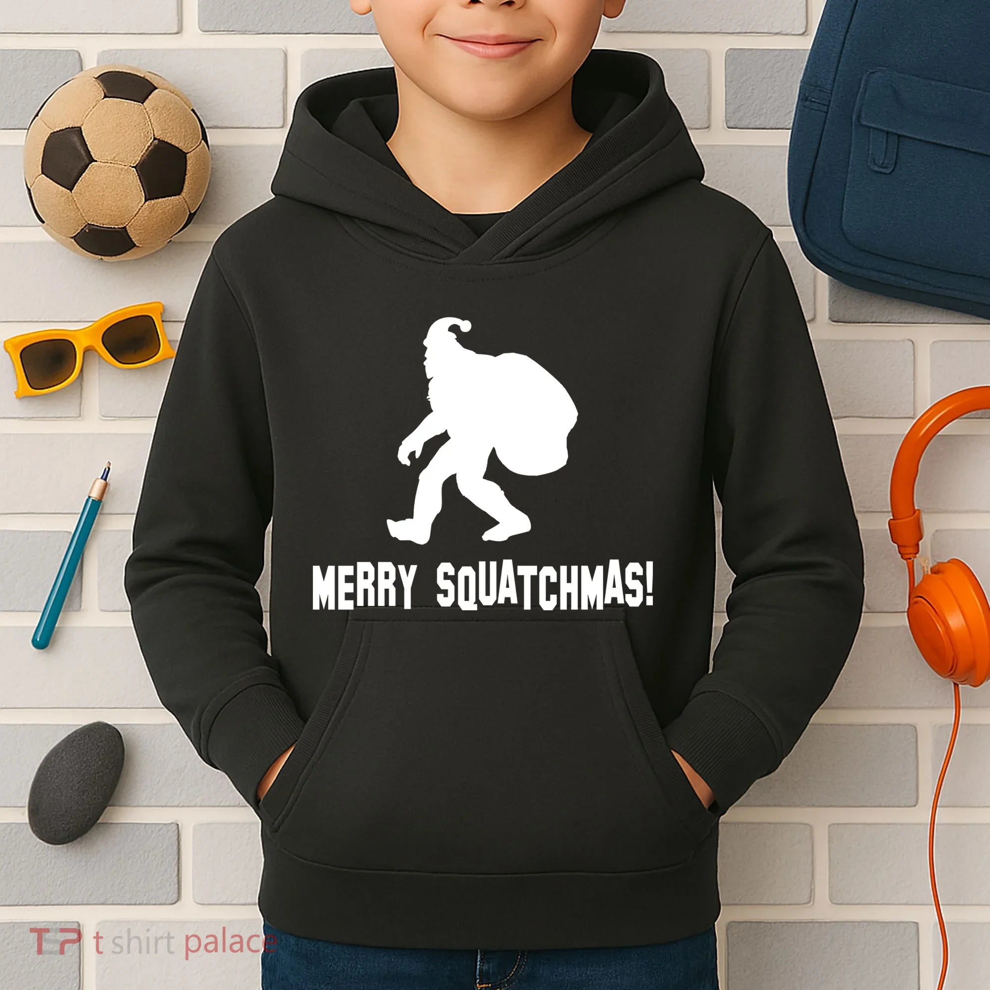 Merry Squatchmas Christmas Kids Hoodie