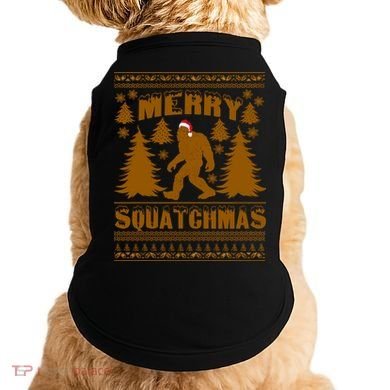 Merry Squatchmas Ugly Christmas Sweater Doggie Tank