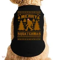 Merry Squatchmas Ugly Christmas Sweater Doggie Tank thumb 0
