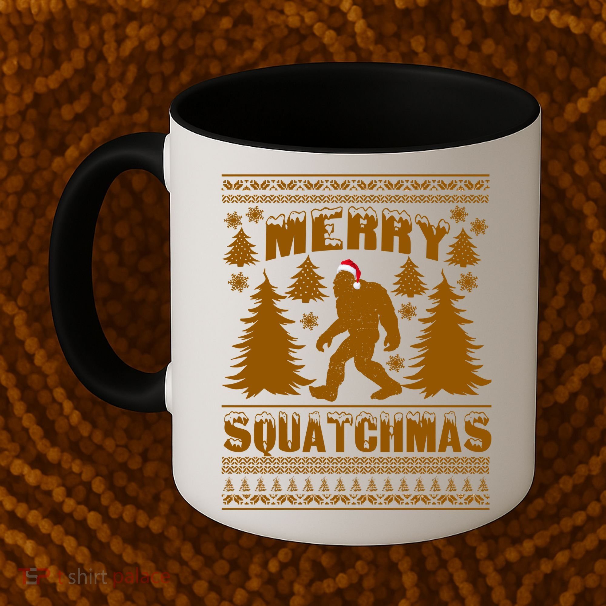 Merry Squatchmas Ugly Christmas Sweater Coffee Mug