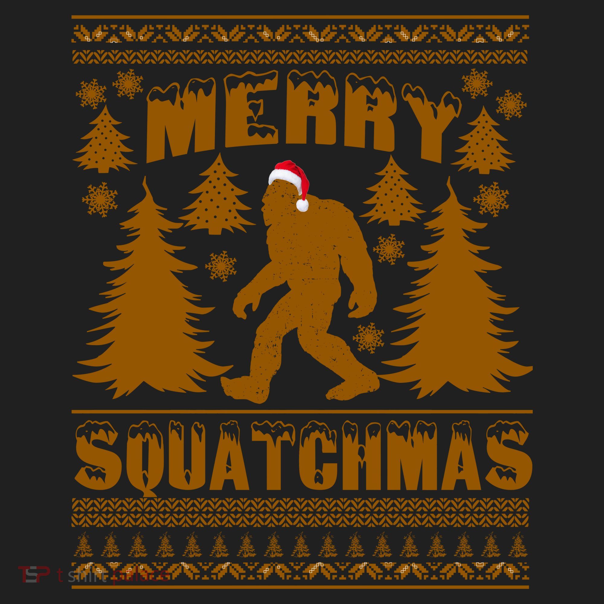 Merry Squatchmas Ugly Christmas Sweater Beanie