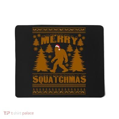Merry Squatchmas Ugly Christmas Sweater Mousepad