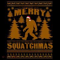 Merry Squatchmas Ugly Christmas Sweater Mousepad thumb 1