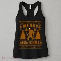 Merry Squatchmas Ugly Christmas Sweater Women's Tank Top thumb 3