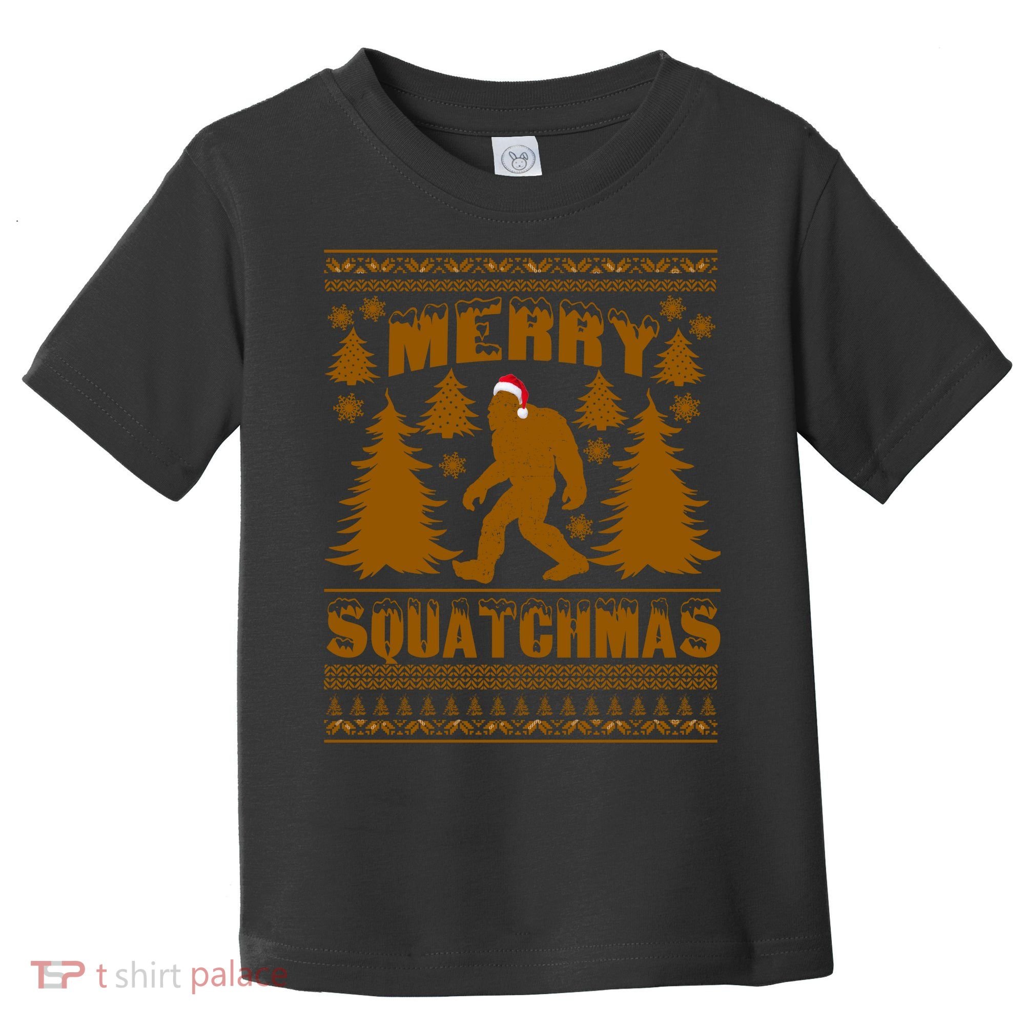 Merry Squatchmas Ugly Christmas Sweater Toddler T-Shirt