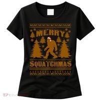 Merry Squatchmas Ugly Christmas Sweater Women's T-Shirt thumb 0