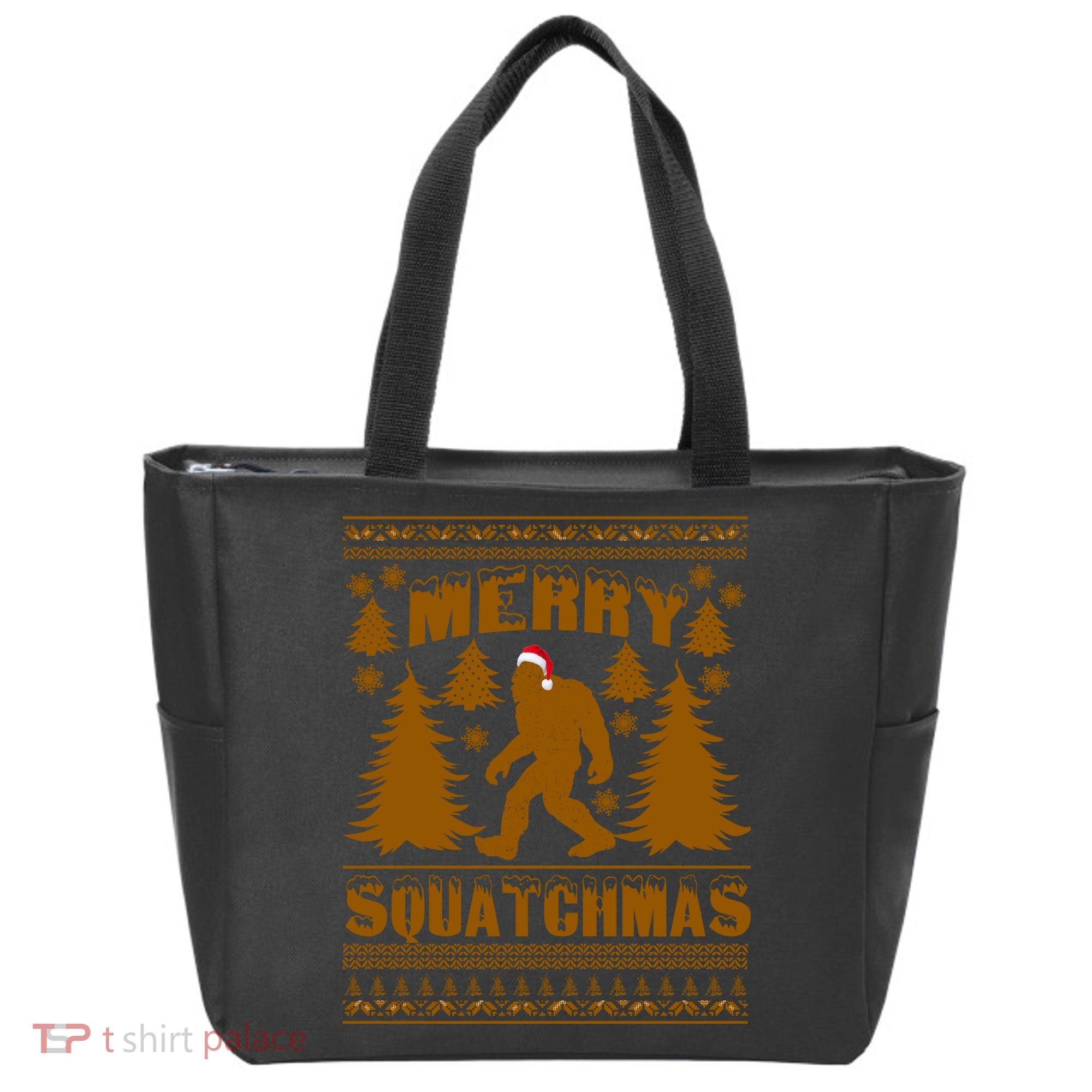 Merry Squatchmas Ugly Christmas Sweater Tote Bag