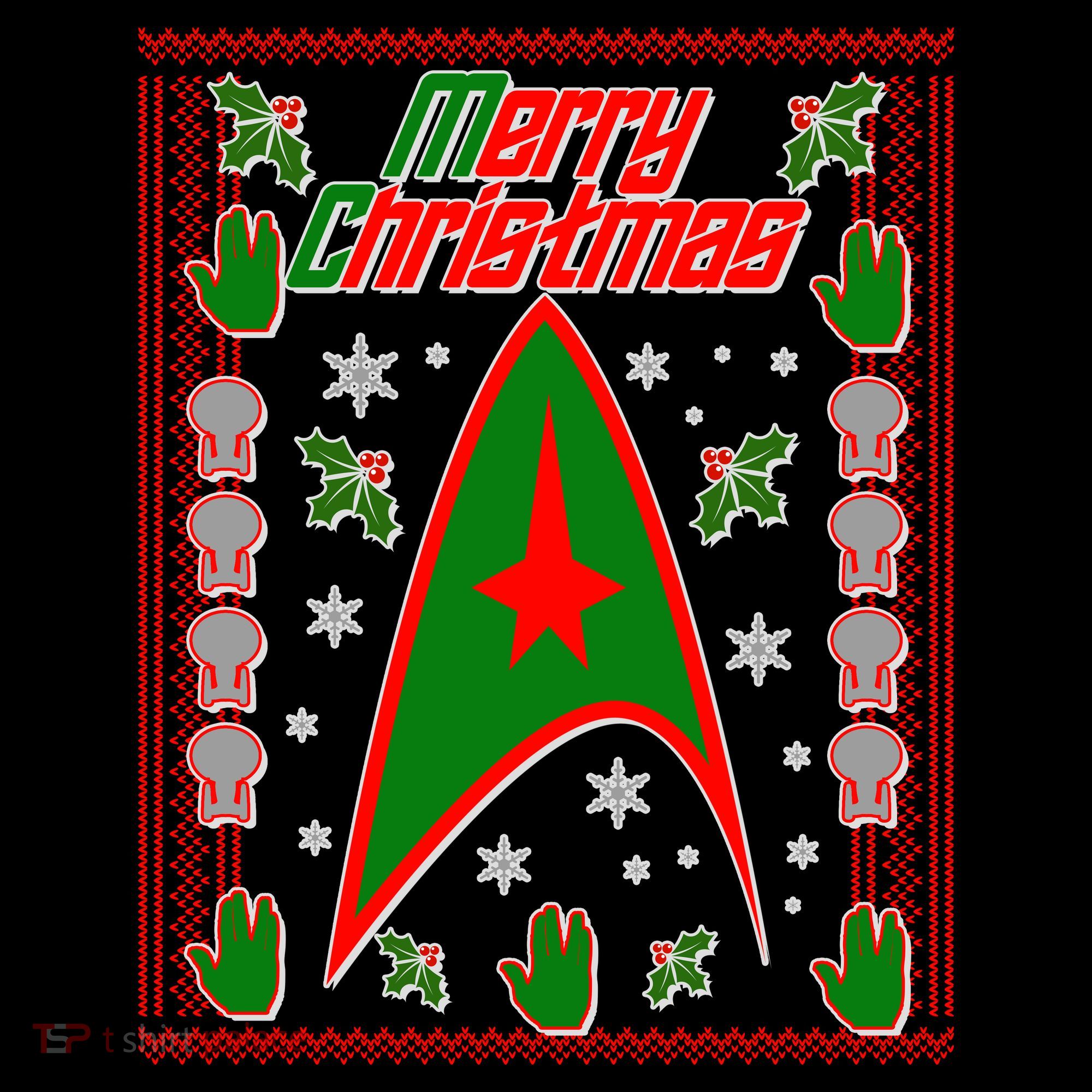 Merry Starfleet Christmas Ugly Sweater Backpack
