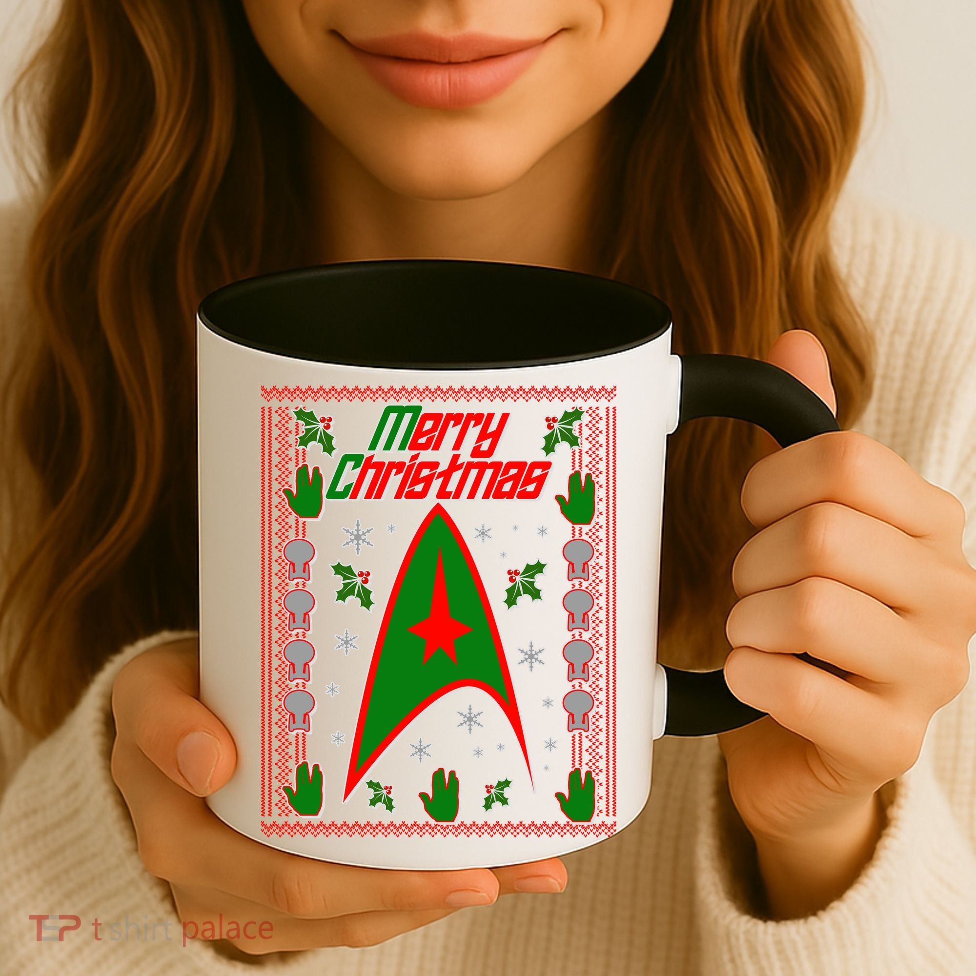 Merry Starfleet Christmas Ugly Sweater Coffee Mug
