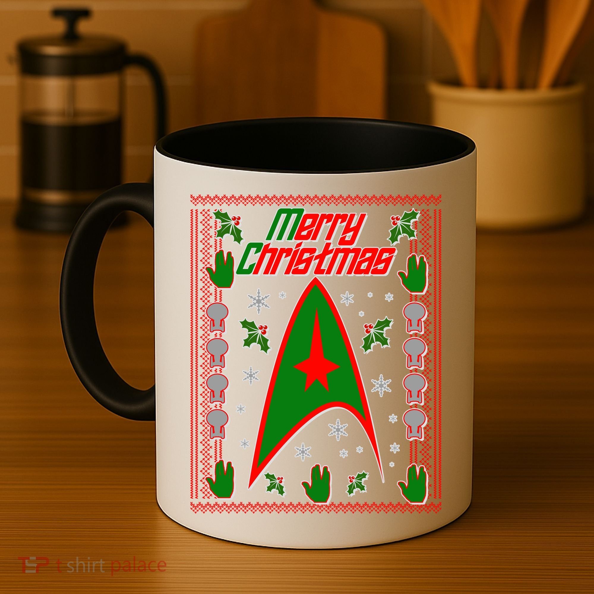 Merry Starfleet Christmas Ugly Sweater Coffee Mug