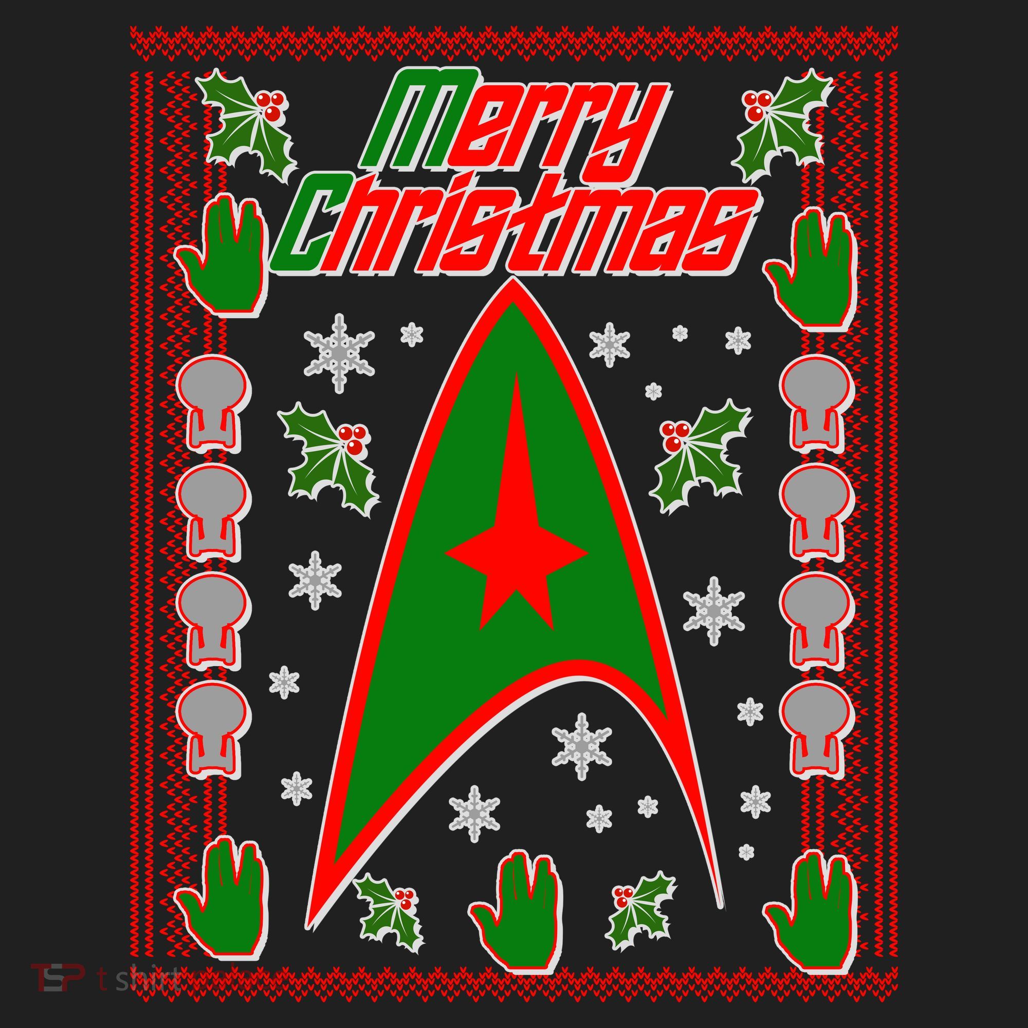 Merry Starfleet Christmas Ugly Sweater Tumbler