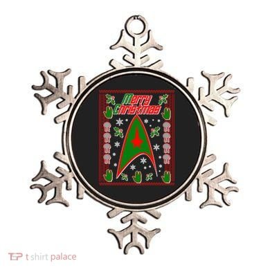 Merry Starfleet Christmas Ugly Sweater Ornament