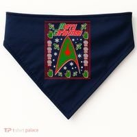 Merry Starfleet Christmas Ugly Sweater USA-Made Doggie Bandana thumb 0