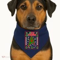 Merry Starfleet Christmas Ugly Sweater USA-Made Doggie Bandana thumb 1