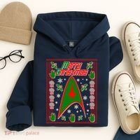Merry Starfleet Christmas Ugly Sweater Hoodie thumb 4