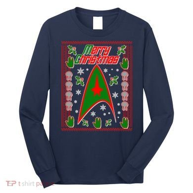 Merry Starfleet Christmas Ugly Sweater Long Sleeve Shirt