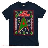 Merry Starfleet Christmas Ugly Sweater T-Shirt thumb 0