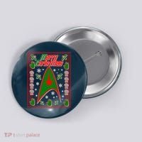 Merry Starfleet Christmas Ugly Sweater Button thumb 0