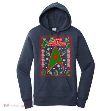 Merry Starfleet Christmas Ugly Sweater Women's Hoodie