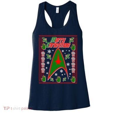 Merry Starfleet Christmas Ugly Sweater Women's Tank Top