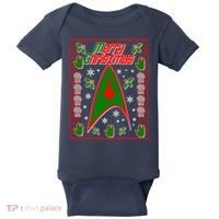 Merry Starfleet Christmas Ugly Sweater Baby Bodysuit thumb 0